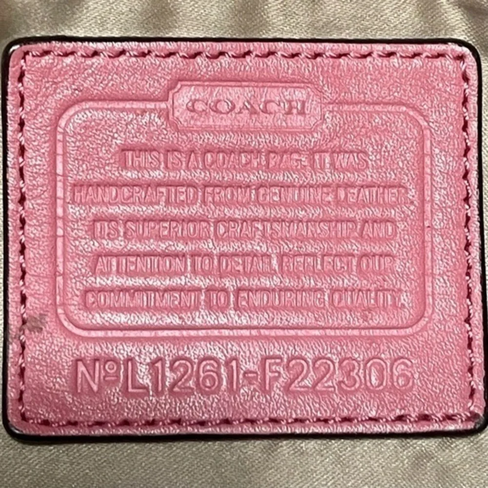 COACH KRISTIN LEATHER Rose/Silver LARGE HOBO F22309 $458 Retail
